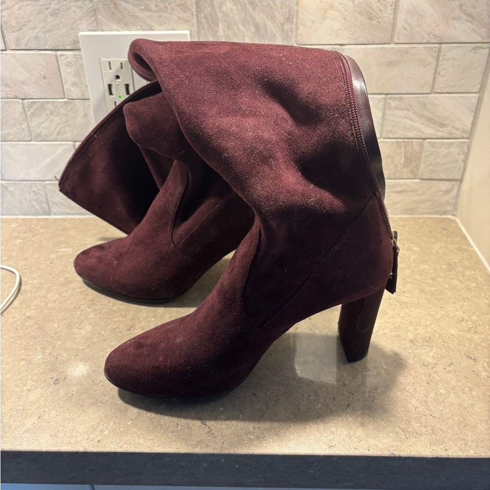 Nine West Burgundy Heeled Boots